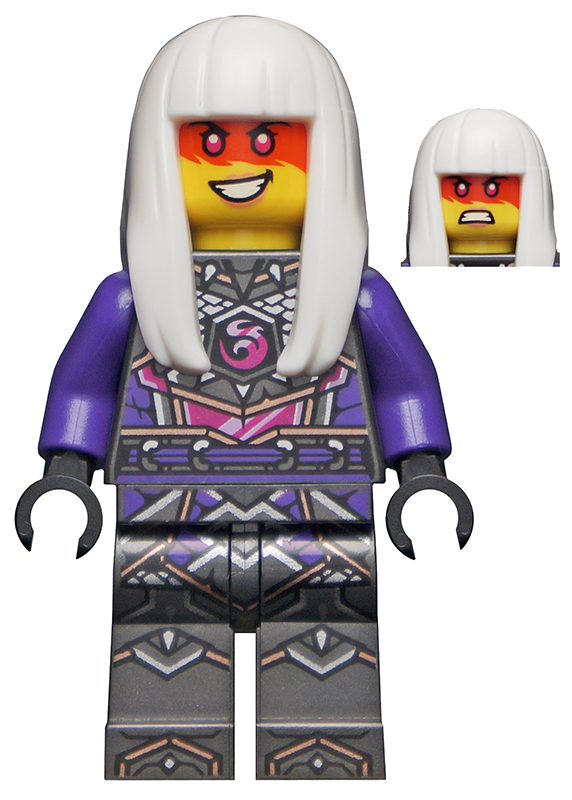 986: The material of Harumi's physical minifigure hair was also changed from S9 to S15. Ironically, it goes from a rubbery plastic to a hard plastic--the opposite of her show change from static to more malleable hairstyle