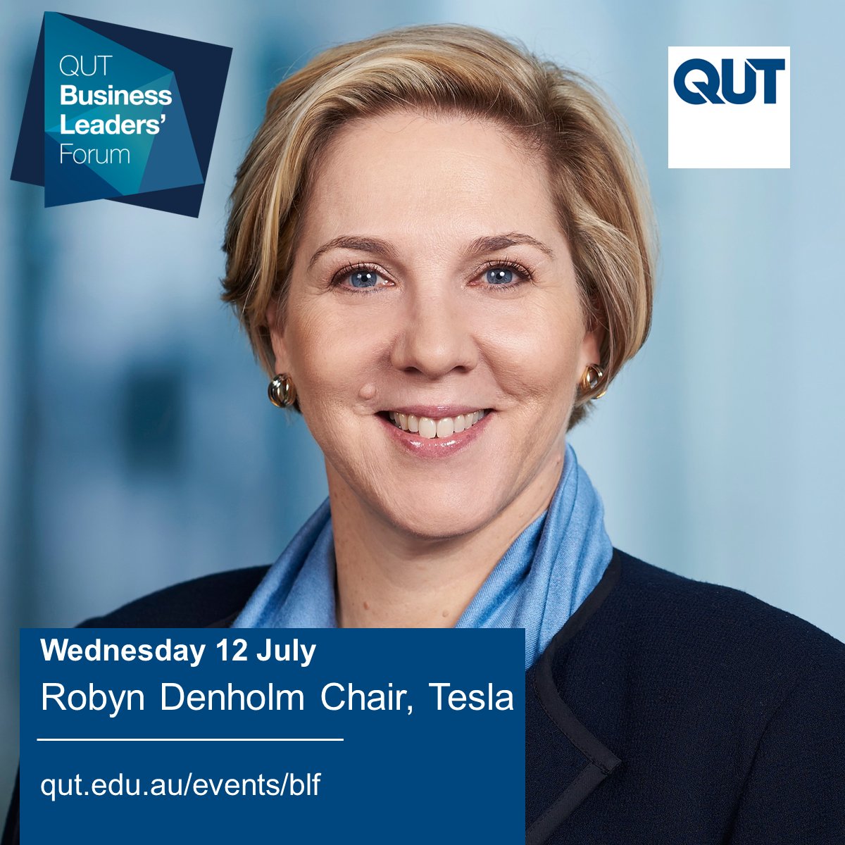 In 2018, Robyn Denholm became Chair of @Tesla, leading one of the world’s most innovative and valuable companies. On July 12th, she will speak about her #leadership journey and the leadership qualities that matter most to her. fal.cn/3ySi4 #QUTBLF