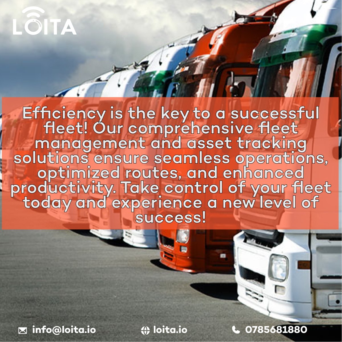 Loita_IoT's tweet image. Revolutionize your fleet management with our comprehensive solutions! Seamlessly optimize operations, unlock efficient routes, and elevate productivity.  It&apos;s time to elevate your fleet to new heights! #FleetManagement #OptimizedOperations 
loita.io