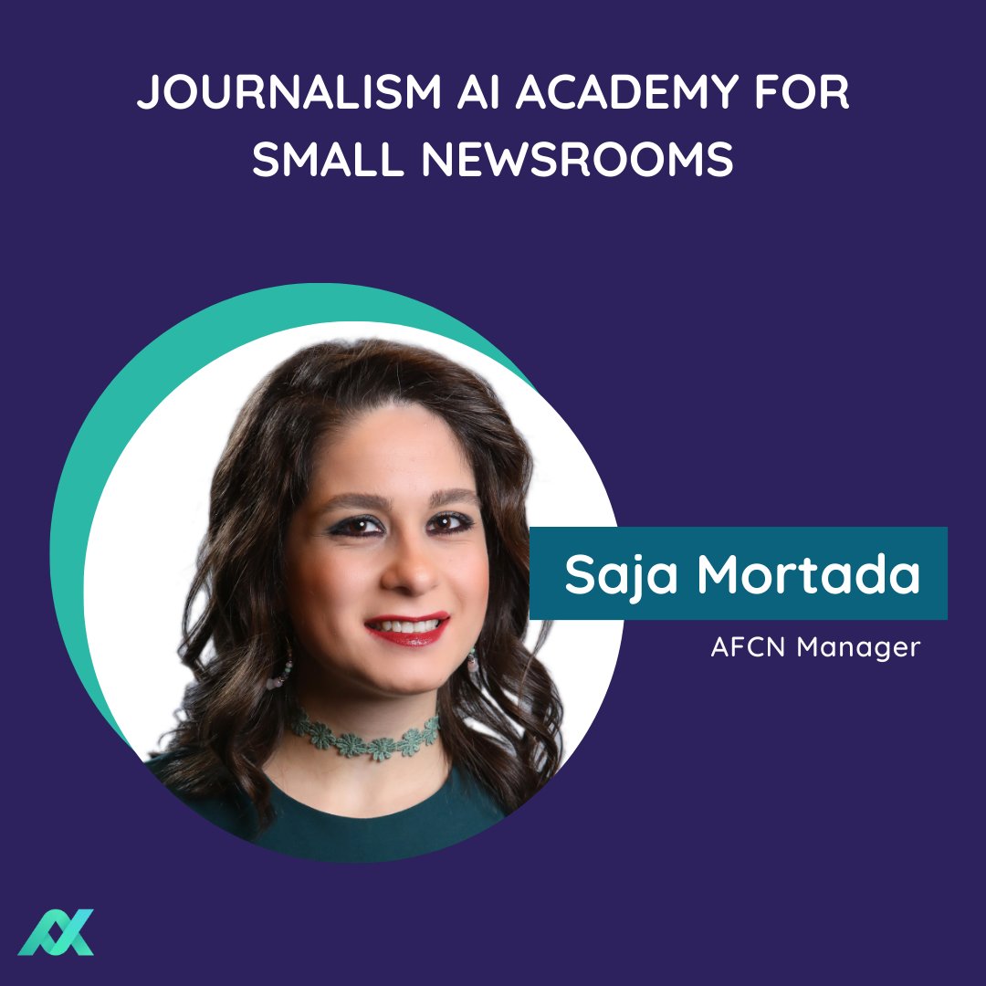 📣 Our own #AFCN Manager, @MortadaSaja, is selected as an instructor at the #JournalismAI Academy for Small Newsrooms.

An Exciting journey, and we cant wait to hear about the experience from Saja 💪🏽

@GoogleNewsInit