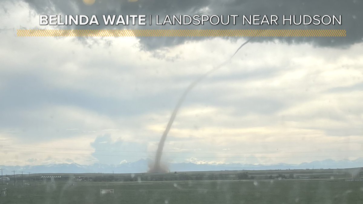 What a day! Who saw this landspout plowing the fields in Weld County?! #9WX