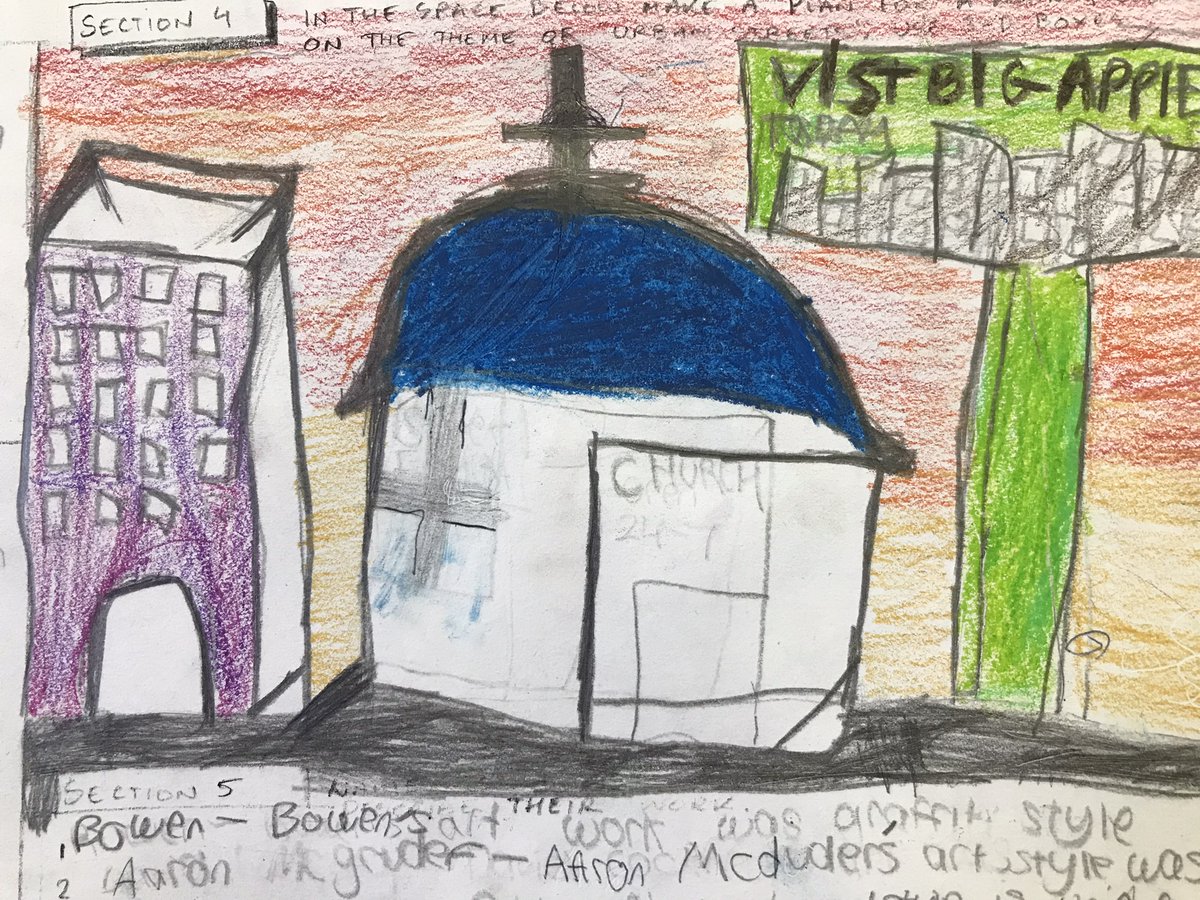 Amaia_Movie's tweet image. We were impressed by the level of invention and vision shown in these &quot;Urban Landscape&quot; sketch studies. Year 8. #Year8Art #Visualisations #ArtisticDevelopments #ArtIdeas
