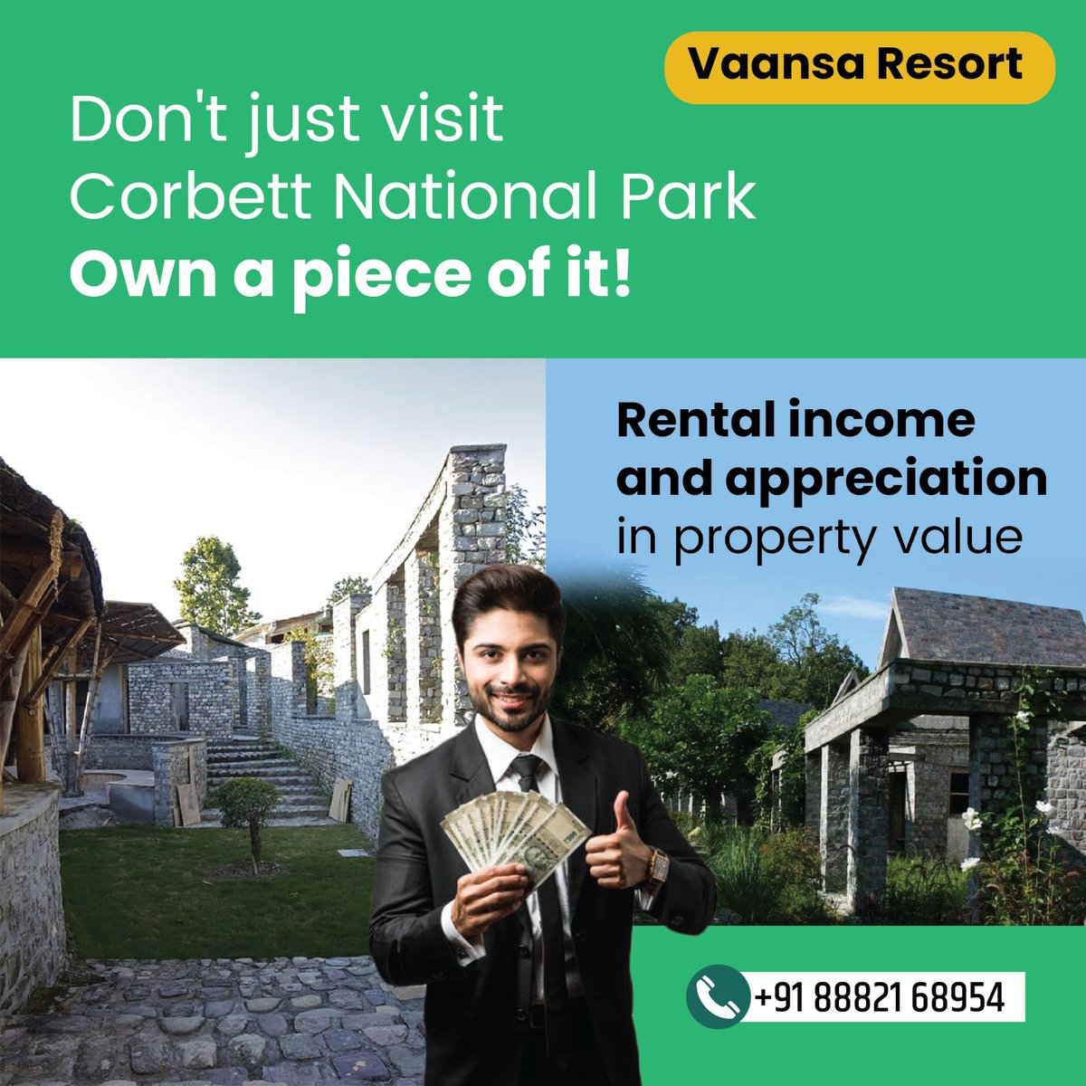 Don't just visit Corbett National Park
Call - +918882168954 
#properties #realestate #property #realtor #forsale #investment #househunting #home #newhome #realty #luxuryhomes #homes #propertyinvestment #homesale #selling #realestateinvesting #investmentproperty