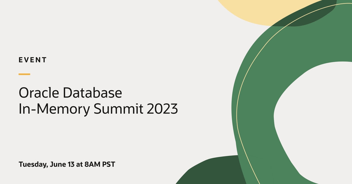 Want to keep up with the high performers? Join us at the 2023 Database In-memory Summit on June 14 at 11am SGT (8:30am IST/1pm AEST) and learn how to make the most of what leading analysts are calling a “game changer” in database technology.
Find out more: social.ora.cl/6014OsH9i