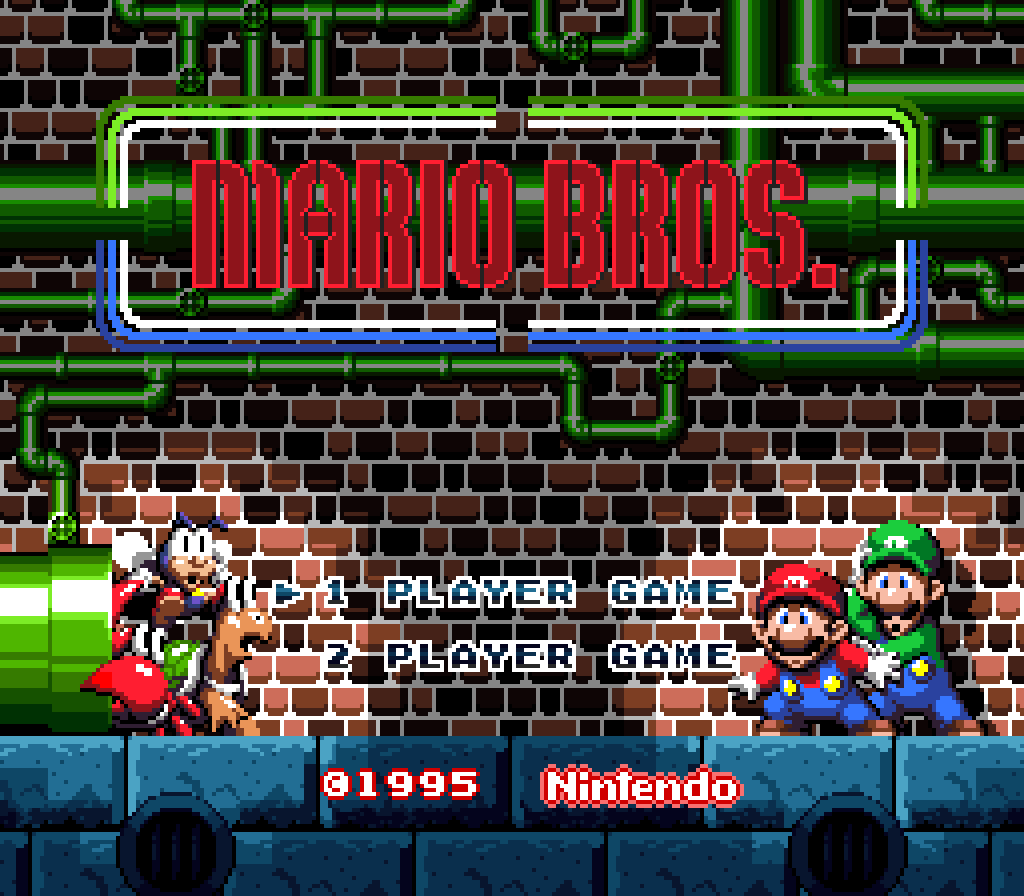 MARIO BROS. was used as a sample for the Nintendo GAME PROCESSOR around 1995. here is my recreation of one of the photos!