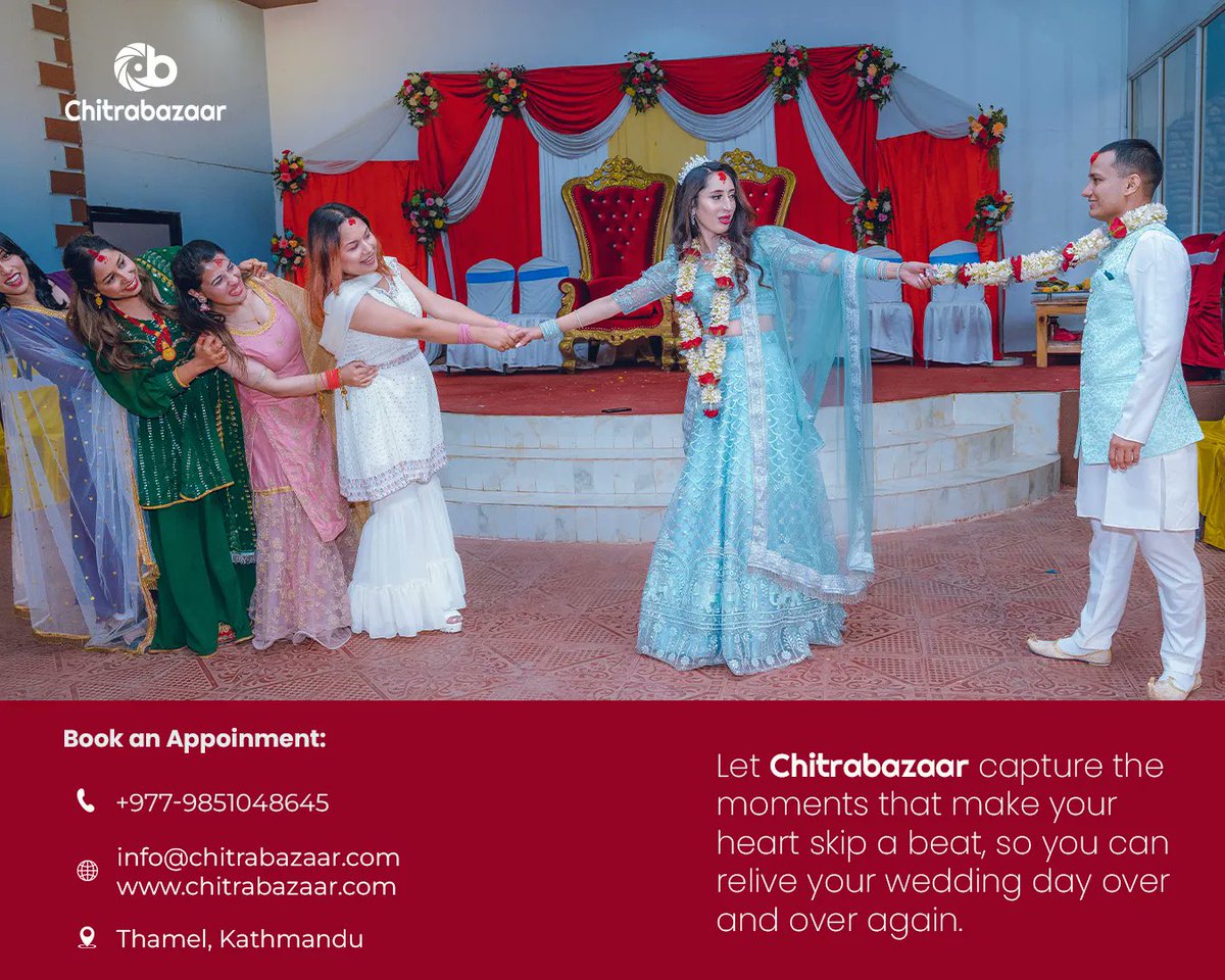 chitrabazaar's tweet photo. Get ready to fall in love all over again! Trust Chitrabazaar to freeze those magical moments that take your breath away on your big day. 

Website: https://t.co/xa5N1MTbnZ
Contact No: +977 9851048645

#WeddingPhotography #MemoriesForALifetime #bride #weddinginspiration https://t.co/gxrEIQgpm7