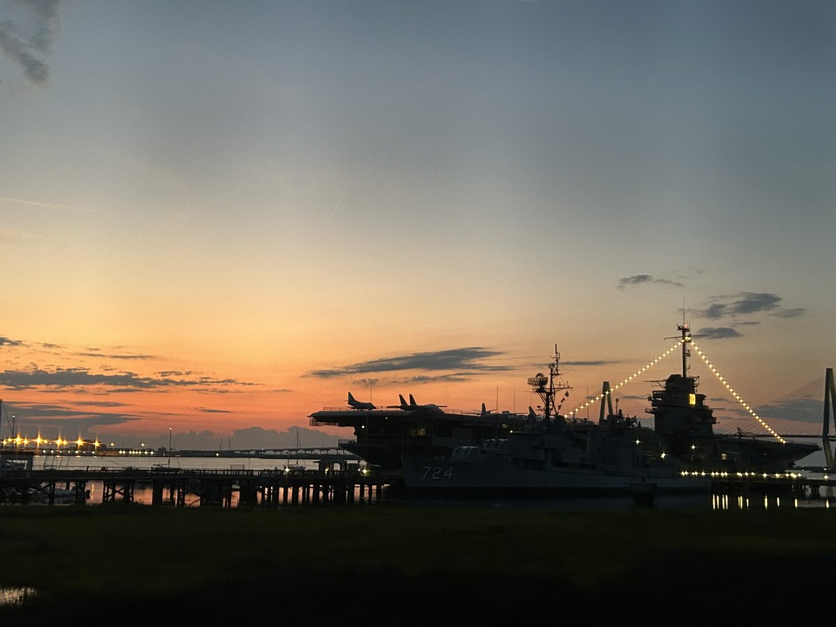 I’ve had worse views from my dinner table… #USSYorktown