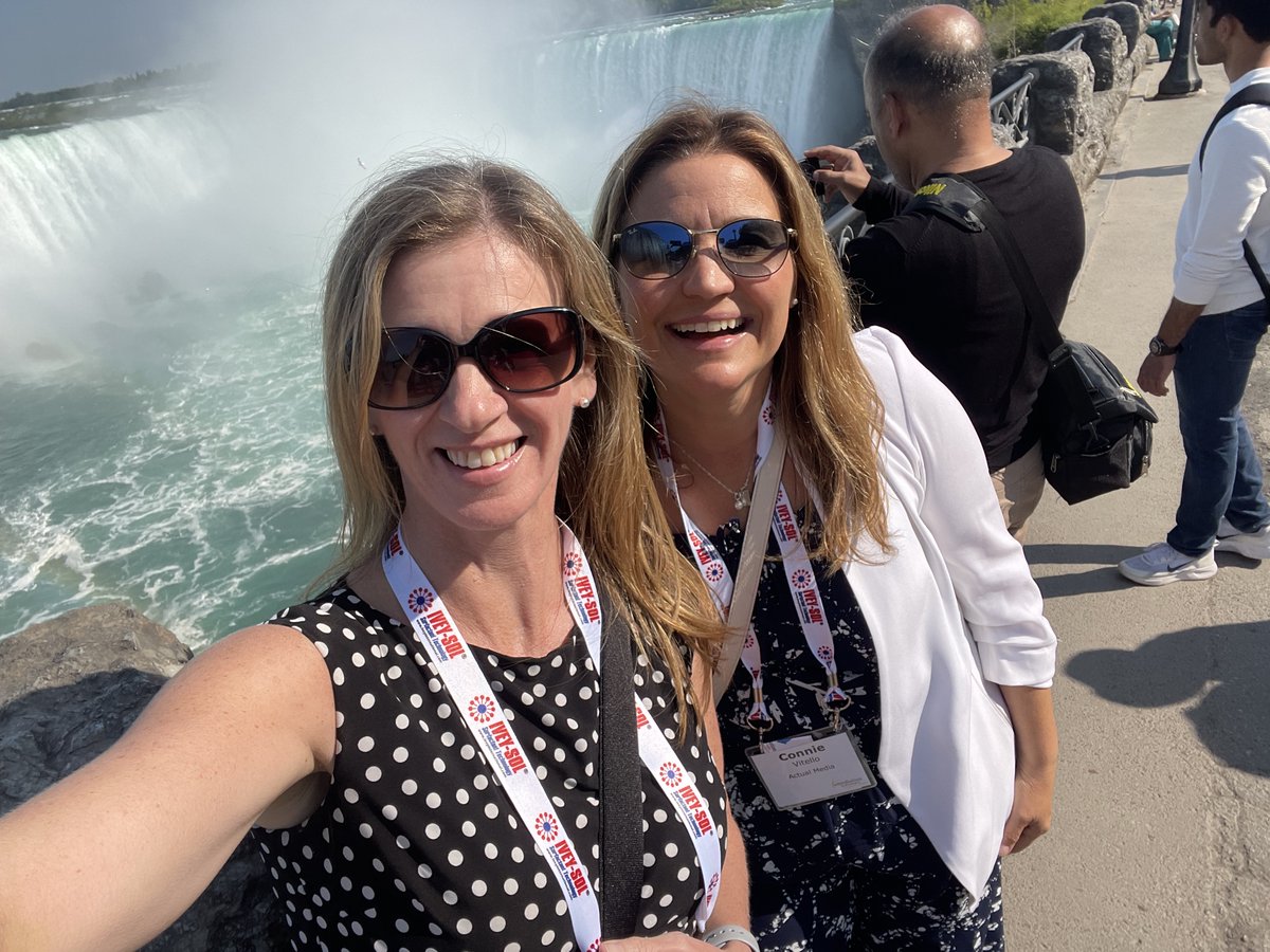 ConnieVitello's tweet photo. Great to be at #RemTechEast, presented by @ESAARemTech and @ONEIAnetwork, with Corinne Lynds of @actual_media and Suvish Melanta of @GroundedEng. Excellent start to the conference and a lively reception at Table Rock - #NiagaraFalls never gets old. https://t.co/XRnGB29t6N