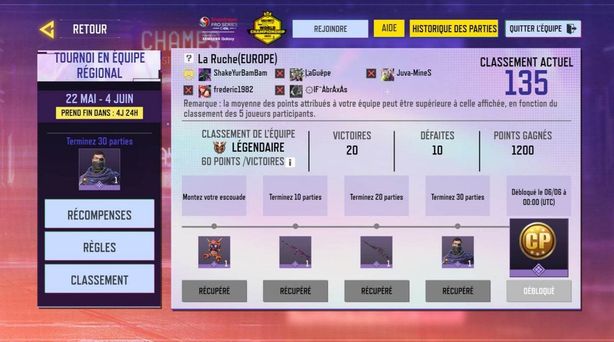 Jeremymsan's tweet photo. Still happy for my score in the world tournament. was fun ! ohh, and I have a french Youtube channel for #CallofDuty ,
 is "LaGuêpeCODM come take a look 🐝👌
#CoDMobile #Championship #tournament https://t.co/UuuKMDd6hM