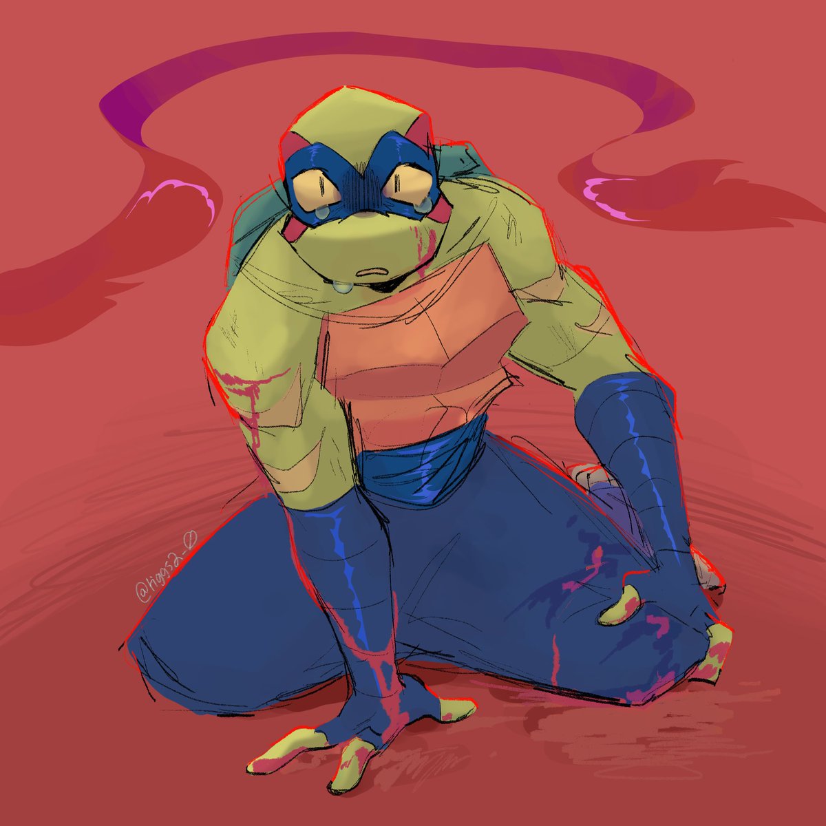 tiggs2_0's tweet photo. TW// minor blood
The parallel of Raph giving himself up to save leo definitely happened in the future and you can’t tell me otherwise 😁
#rottmnt #fleo #futureleo #rottmntleo #rottmntfanart #RiseSeason3 https://t.co/Dkp8G5hVTX
