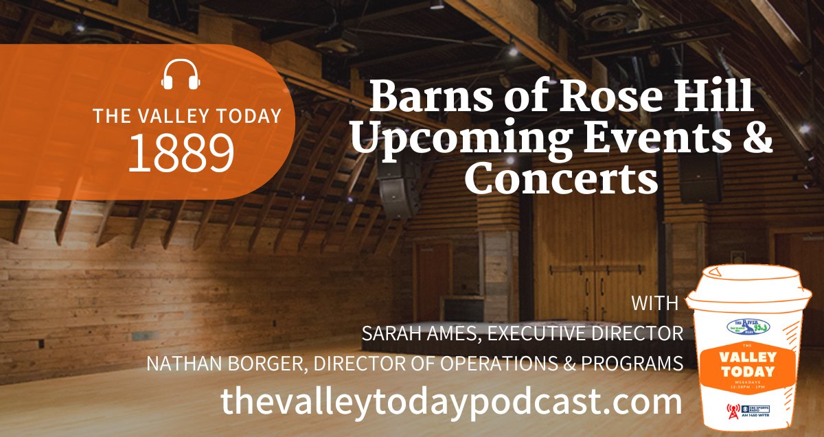 Fill your summer with live music and art <a href="/visitBORH/">Barns of Rose Hill</a>  On #TheValleyToday this afternoon, Sarah &amp; Nathan talked about upcoming concerts, an art exhibition in collaboration with #ShenArts plus kids programs &amp; a seed-saving workshop. Listen here: bit.ly/43sMQ2w