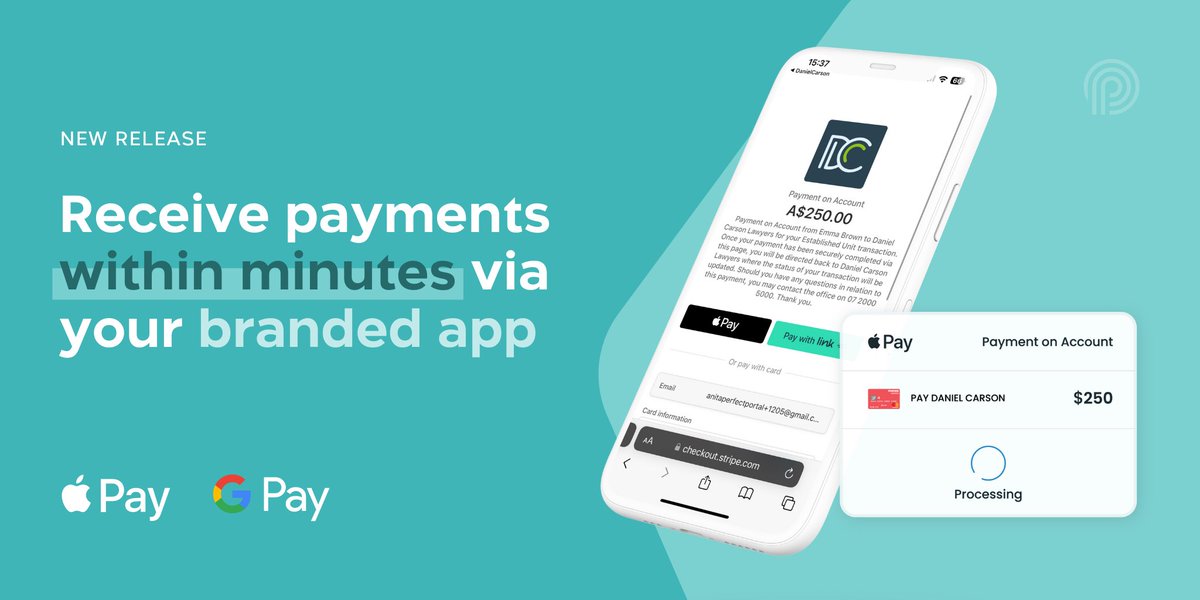 Securely collect fast payments via your fully branded mobile app 📲✅

Book a demo today to find out how your firm can take full advantage of this new innovative feature👇
zurl.co/wskN 

#lawtech #legaltech #paymentonaccount