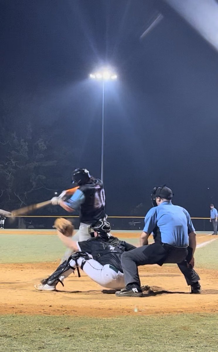 KimbelJeff's tweet photo. @AaronKimbel heatin’ up The Old North State League with a great night at the dish in Hendersonville.  A loud double, two singles and two walks.  #LetsGo https://t.co/loxz2JoVPv