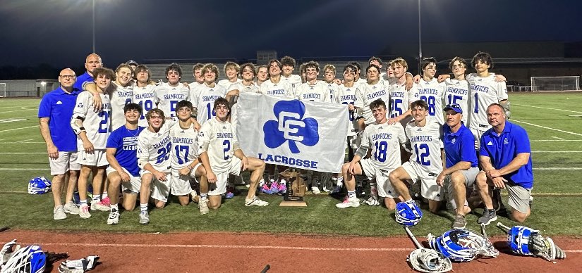 The young men of <a href="/DCCLacrosse/">DCC Lacrosse</a> start the fourth with a quick goal to go up 18-0 against M1. That is your final here from Troy Athens. The Shamrocks are regional champions.  <a href="/DCCShamrocks/">Detroit Catholic Central Athletics</a> #WoodenMittens <a href="/MHSAA/">MHSAA</a>