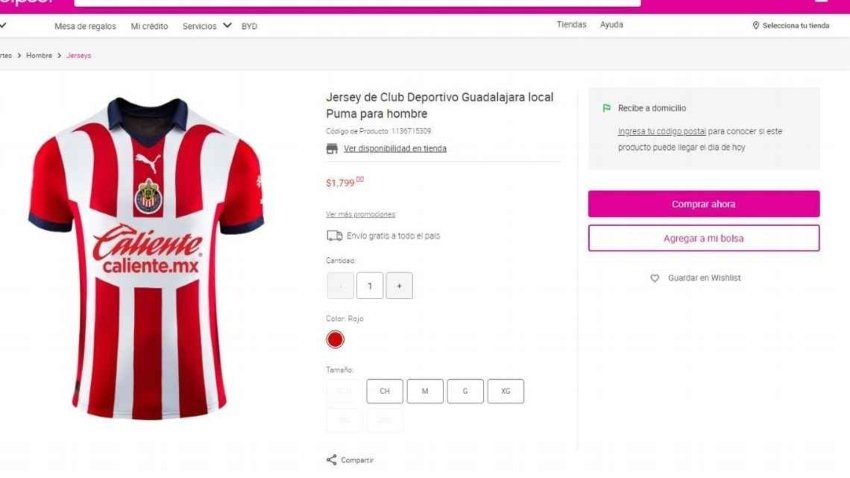 Nuevas camisas de las chivas sale