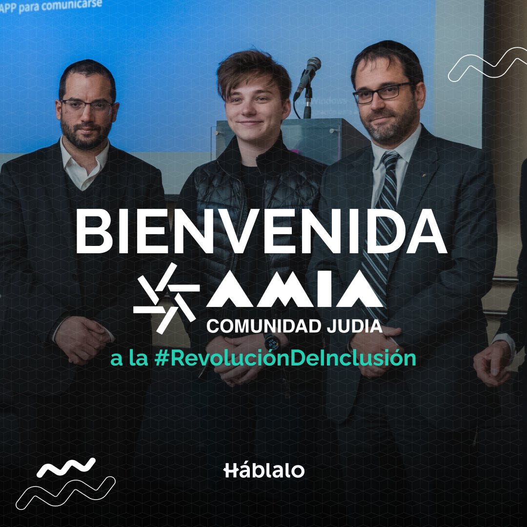 🎉 HÁBLALO 🤝 AMIA 🎉

Hoy, en un hermoso encuentro, anunciamos la donación de nuestro servicio #HablaloForBusiness para hacer de la AMIA un lugar mucho más inclusivo a las personas con discapacidad ❤️

Bienvenida <a href="/InfoAMIA/">AMIA</a> a la #RevolucionDeInclusion ✊