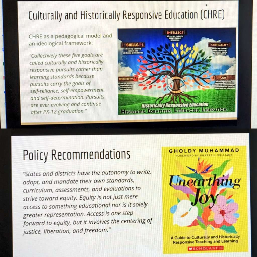 emytomita's tweet image. Culturally &amp;amp; Historically Responsive Education #CHRE #Equity &quot;involves the centering of justice, liberation, and freedom.&quot; @GholdyM Looking forward to attending this session tomorrow :D @ncte #LeadingAndLearning Series @ernestmorrell