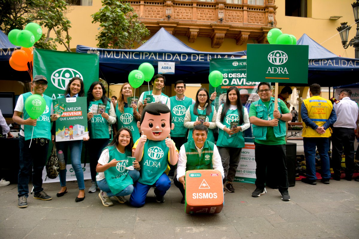 adraperu's tweet photo. 🔴#Prevención💚✨| Hoy participamos del pasacalle y feria municipal "Creando Cultura de Prevención" alusiva al Día Nacional de la Solidaridad y Reflexión en la Prevención de los Desastres organizado por la Gerencia de Gestión de Riesgos de Desastres de la @MunicipalidaddeLima https://t.co/qikFbFdHPn