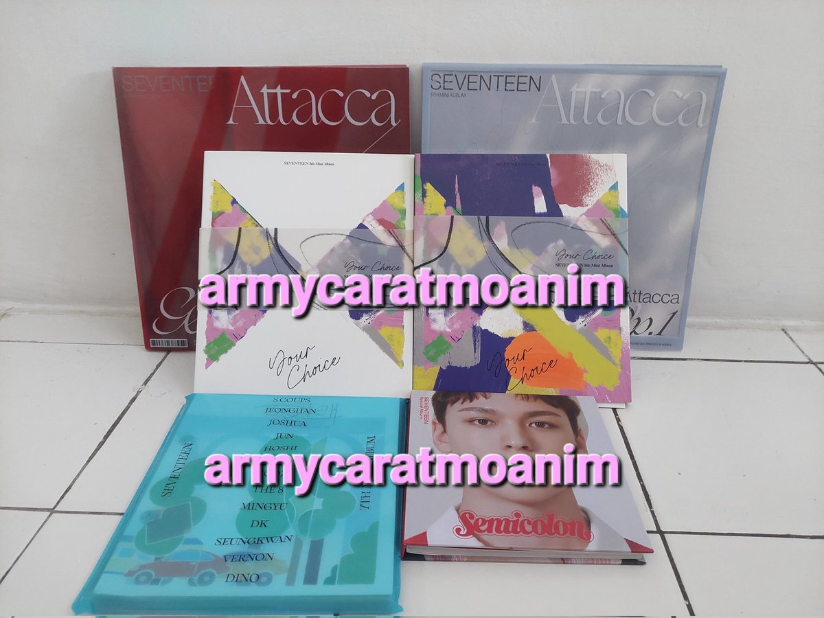 armycaratmoanim's tweet image. Halo CARATDEUL aku mau GA album sebong aku
❗️ONLY ALBUM❗️
1. Attacca OP.1
2. Attacca OP.3
3. Your choice one side
4. Your choice beside
5. Heng:garae Hana ver
6. Semicolon vernon

Syarat:
1. Follow, rt &amp;amp; like
2. Comment done  + album versi apa + dom 

(BACA SAMPAI HABIS)👇