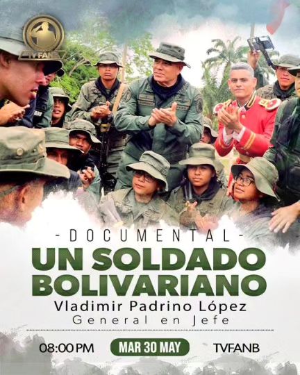 📢 #Atención‼️No te pierdas hoy martes #30May a las 08:00 p.m por nuestras pantallas de @TVFANB el documental 'Un Soldado Bolivariano' ¡Ya sabes hoy a las 08:00 p.m por TVFANB!! 
#RenacimientoDelSur #UniónSuramericana #PrensaFANB #30May