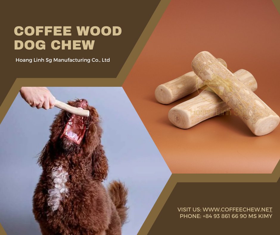 Hoang Linh Sg Manufacturing Co., Ltd -  a provider of high-quality coffee wood chew toys for dogs
🌍 coffeechew.net
☎️ +84 93 861 66 90 Ms Kimy
#CoffeeWoodChew #naturalchewsticks #chewstick #coffeewoodchew #pettoy #pettoysuppliers #coffeewood #coffeewooddogchew #pettoys