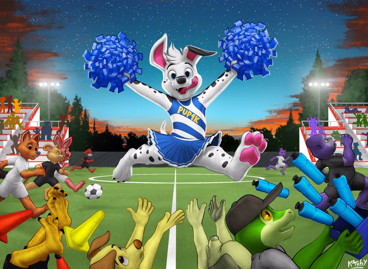 Katsby21's tweet image. High energy paws⚽️

One of the best artworks I've done so far. This time a full render artwork with a complex environment for @Pup1k1

Happy and sore to create something so beautiful🥴
Thank you for choosing to work with me 💙