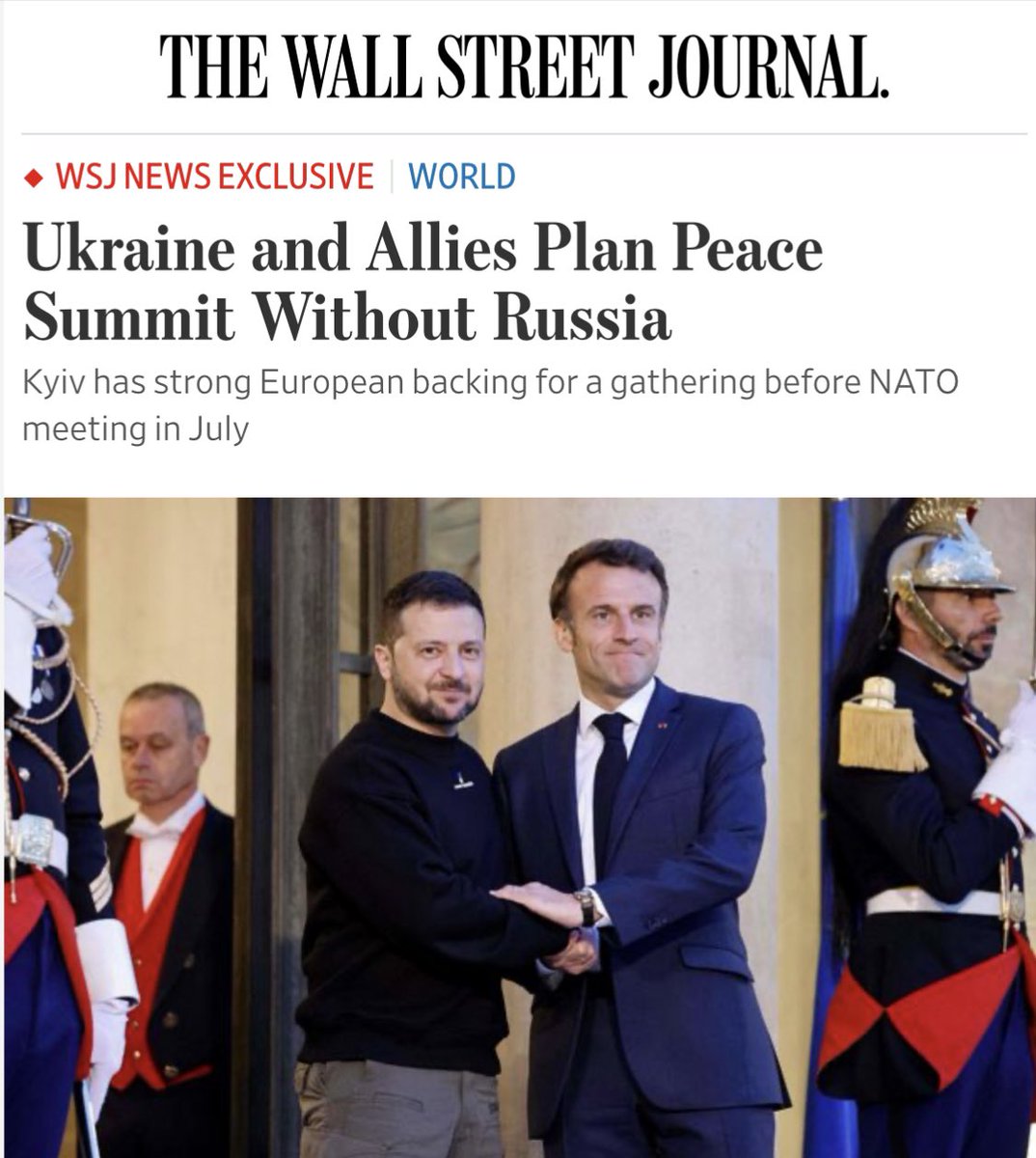 WallStreetMav's tweet photo. They want to have an international peace conference on the Russia/Ukraine war, but they don’t want to invite Russia 🤡🌎

These are not serious people. https://t.co/WCEBDtn84j