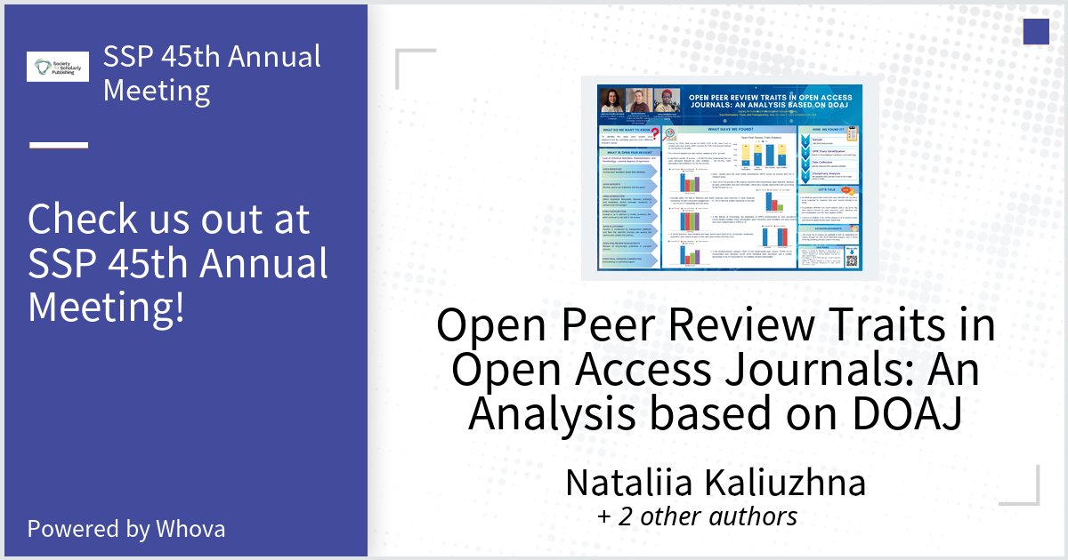 Excited to announce that Janaynne do Amaral from @iSchoolUI , @adegbilero  and I will be presenting our  poster at SSP 45 Annual  Meeting. We identified Open Peer Review Traits implemented by OA journals across different disciplines, based on the terminology of @tonyR_H  #SSP2023