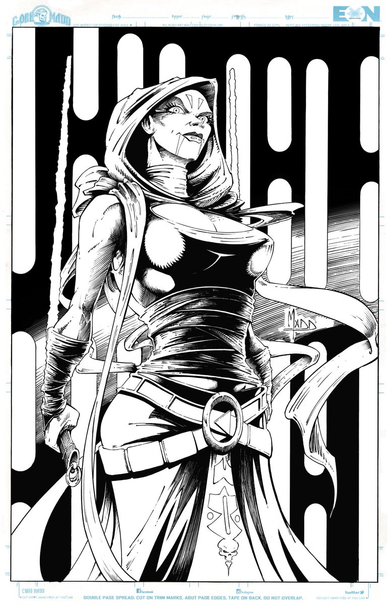 #asajjventress inks finished. I think a bit of color might be nice.  #inks #starwars #sith #darklord #jedi #lightsaber #gonemadd