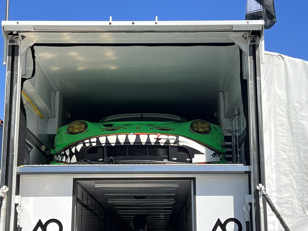 @Glickenhaus I see #Rexy is your garage neighbor at #LEMANS24   I hope you brought him some snacks to keep him happy. 🦖@AORacingUSA @Project1_93