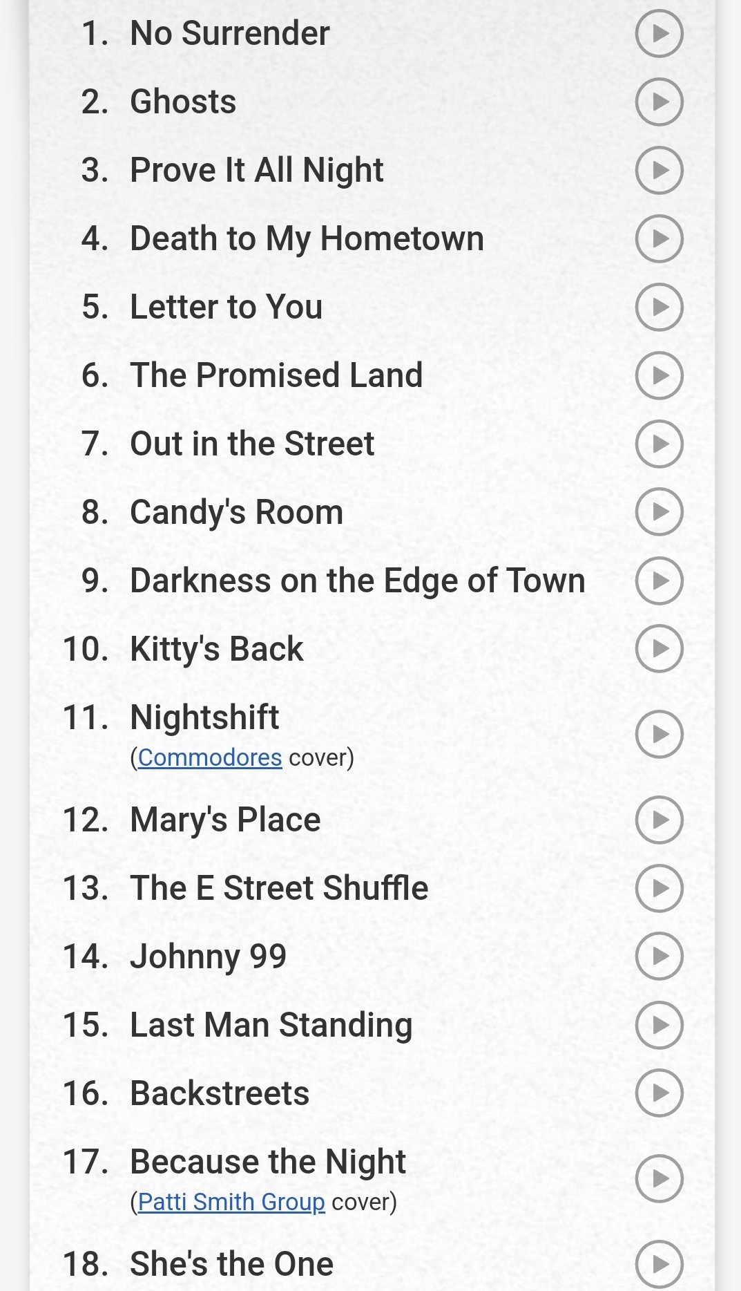 Bruce Springsteen's Tour News on Twitter "The setlist from the show in