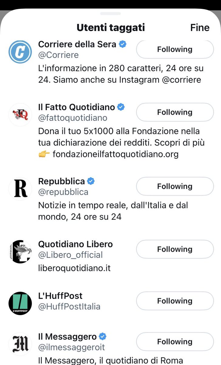 @SabrinaSalerno @Corriere @fattoquotidiano @repubblica @Libero_official @HuffPostItalia @ilmessaggeroit Ma perché limitare la notizia ai giornali italiani? @nytimes @thetimes 
@lemondefr @el_pais @faznet