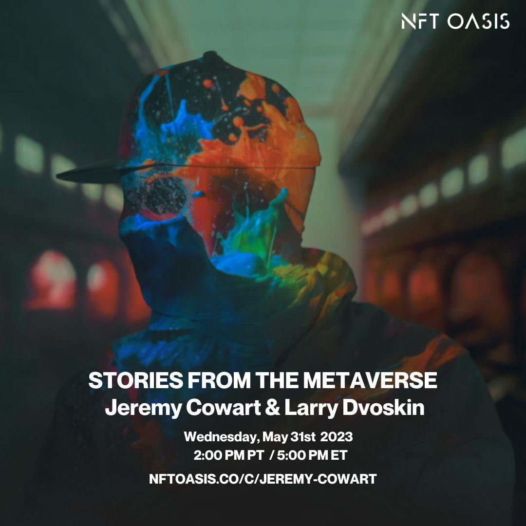 NFTOasis's tweet photo. Tomorrow is the day!
Join us 2:00 PM PT / 5:00 PM ET for an unforgettable chat with @jeremycowart and @LarryDvoskin in the NEW stunning Gallery Grove! 🎙️ 
Get ready for captivating stories, insights, and an immersive experience like no other. Don't miss out!
🔗⬇️ https://t.co/vS4DpTMXde