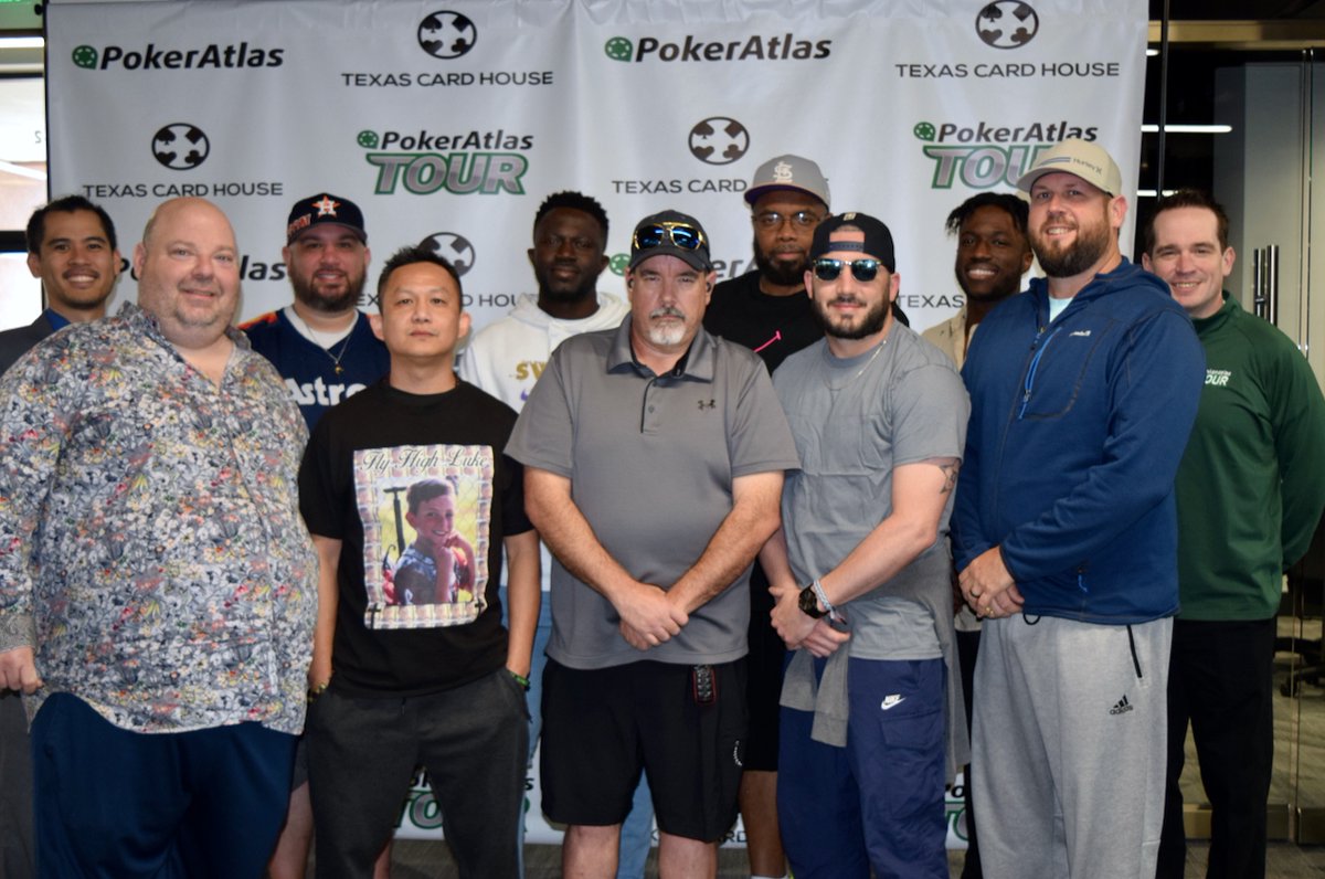 PokerAtlasTour's tweet photo. Tune in live NOW for Final Table action from the $500,000 Guarantee @PokerAtlas Tour $,1100 Title Event @TCHHouston 

@_TrainerBlack leads

$11,380 FTW

Here's the players in seat-position order and their chipcounts: https://t.co/3fXgIa2EUh https://t.co/ru8bqtewkl