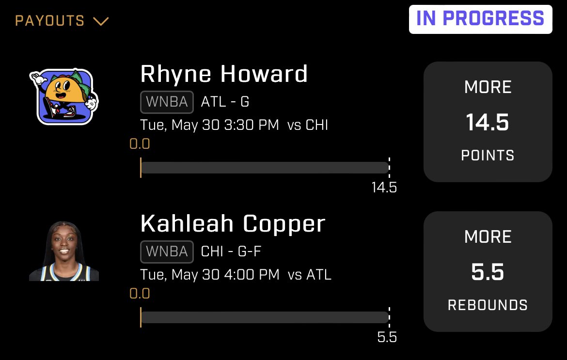 Lets eat🔒 Rhyne taco🌮 pair! LIKE IF TAILING!😈 #prizepicks #sportsbet #gamblingtwitter #WNBA