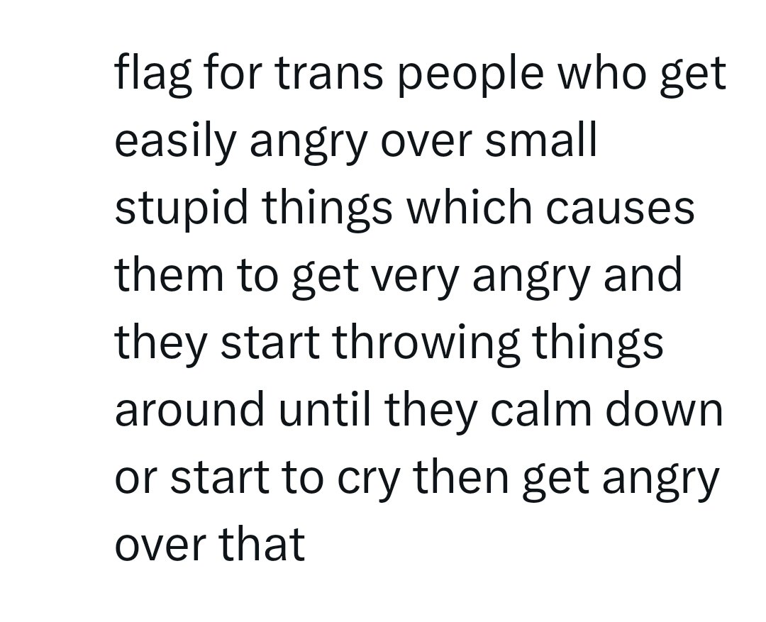 nblmwolf's tweet photo. feeling like this all the time so, i present to you...
ANGRY TRANS

flag for trans people who get easily angry over small stupid things which causes them to get very angry and they start throwing things around+ more in ss cuz rest didn't fit 😤🙄

[ #flagtwt #xenictwt #transtwt ] https://t.co/AM0t0dZhEc
