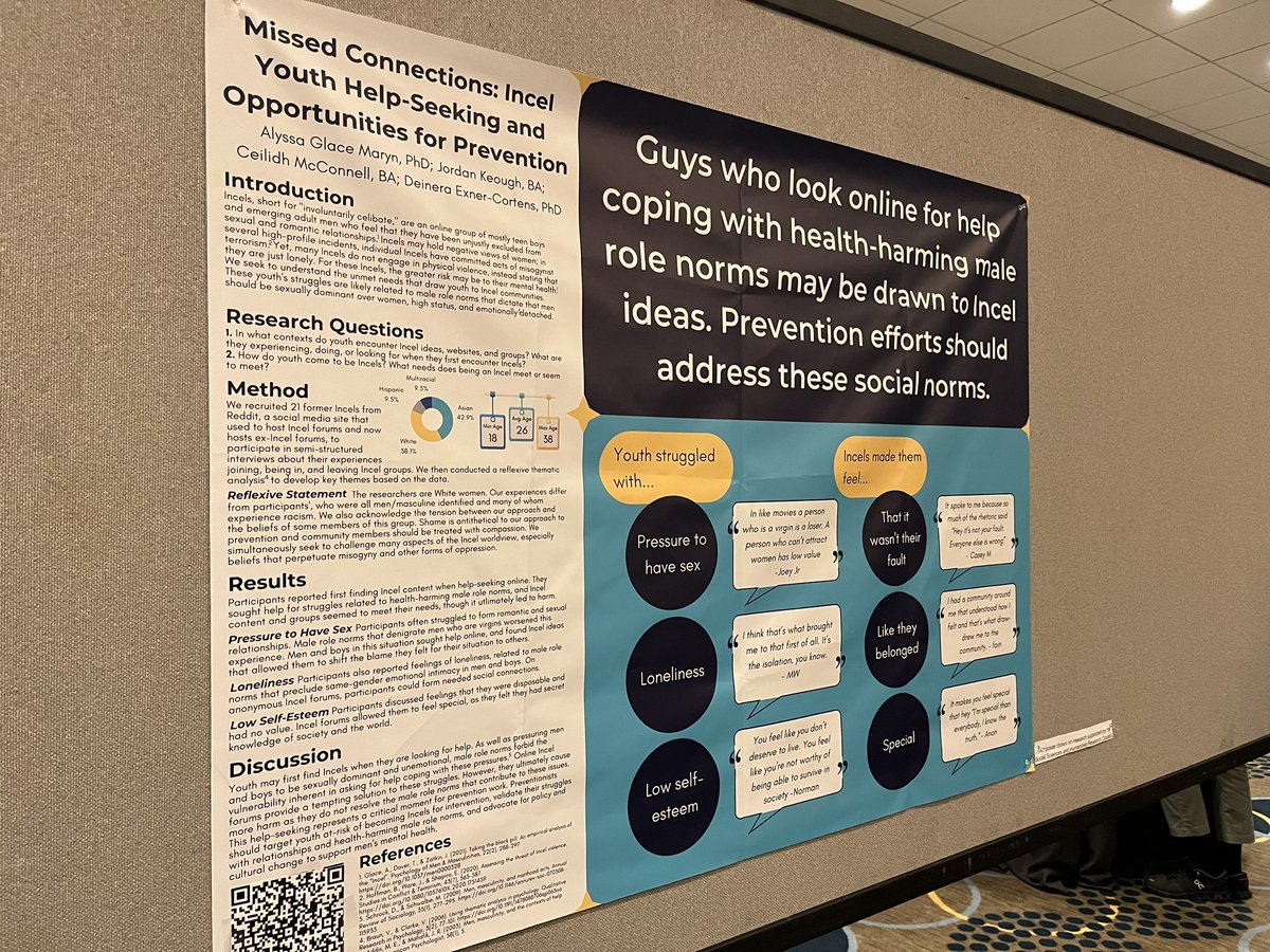 Come check out very cool <a href="/hopelab_calgary/">HOPE Lab</a> research from Dr Alyssa Maryn on incel help-seeking at #sprconf23 - poster 58!
