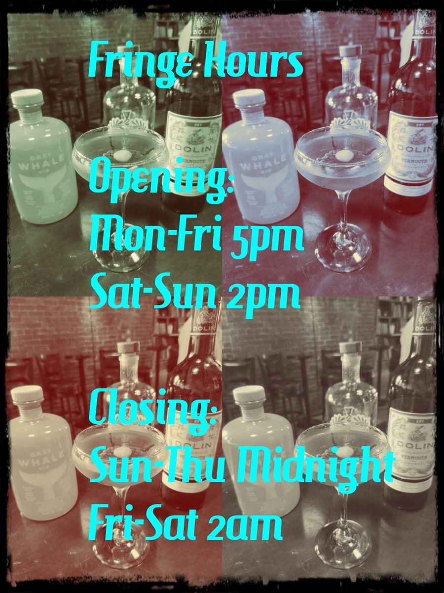 Extended hours for <a href="/hollywoodfringe/">hollywoodfringe</a> start this Thursday, June 1st! 

OPENING:
Mon-Fri 5pm
Sat-Sun 2pm 

CLOSING:
Sun-Thu Midnight 
Fri-Sat 2am 

#taketheplunge #hff23