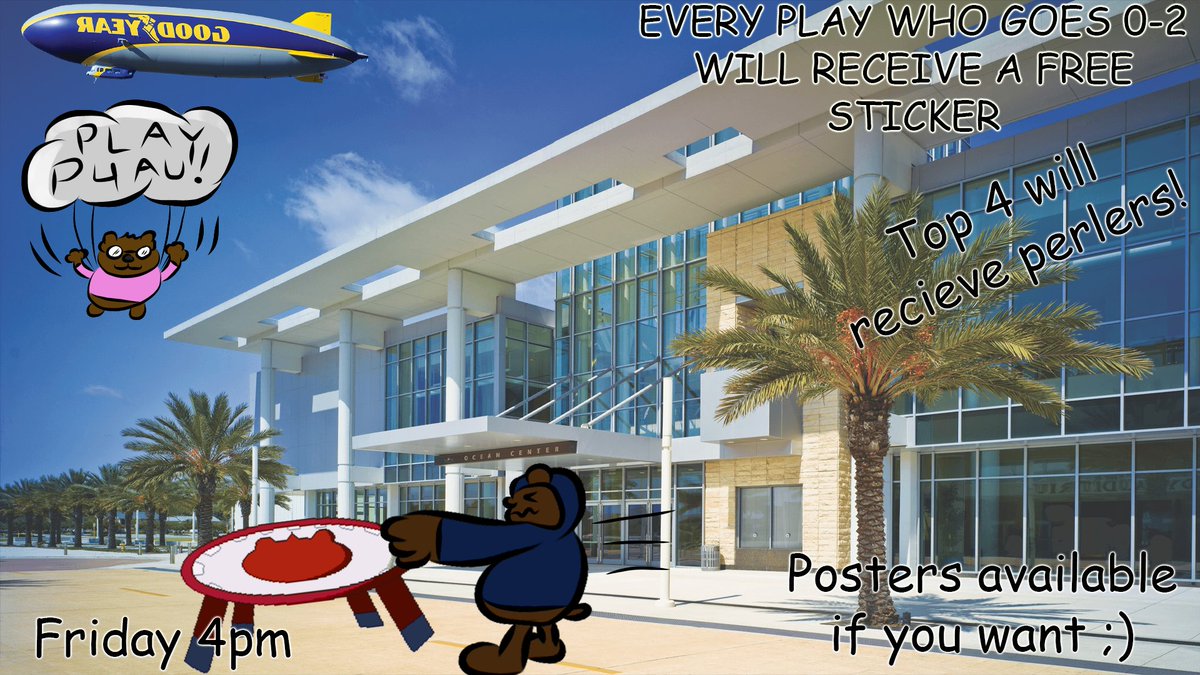GngrProd420's tweet photo. Me and @GomiKazan are running p4au again!
EVERY PLAYER THAT GOES 0-2 WILL RECIEVE A FREE STICKER!
Friday the 23rd at 4pm and $5 to register!
posters will also be available with more designs coming!
#p4au #p4u2 https://t.co/7AO8b7Li7A