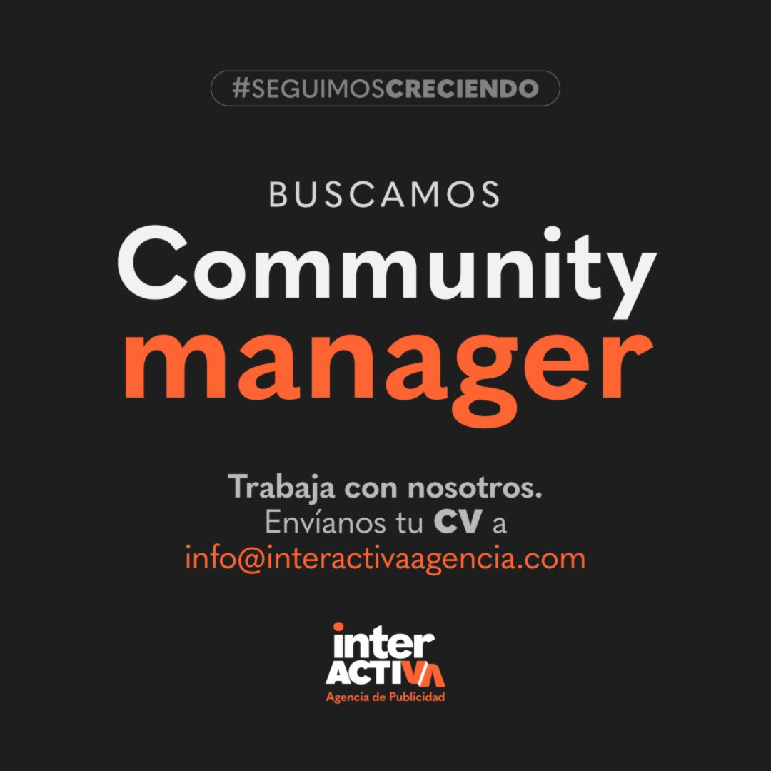 jessicareinoa's tweet photo. @interactivaAgn #agencia
Necesita sumar talentos.
¿Te gusta la publicidad? ¿El marketing? 
Si eres creativo 🥳 te invito a ser parte 🟡
✅ manda tu CV + aspiración salarial a

https://t.co/eYt9DmUl56 👈🏽 https://t.co/7L8Dfz5KA5