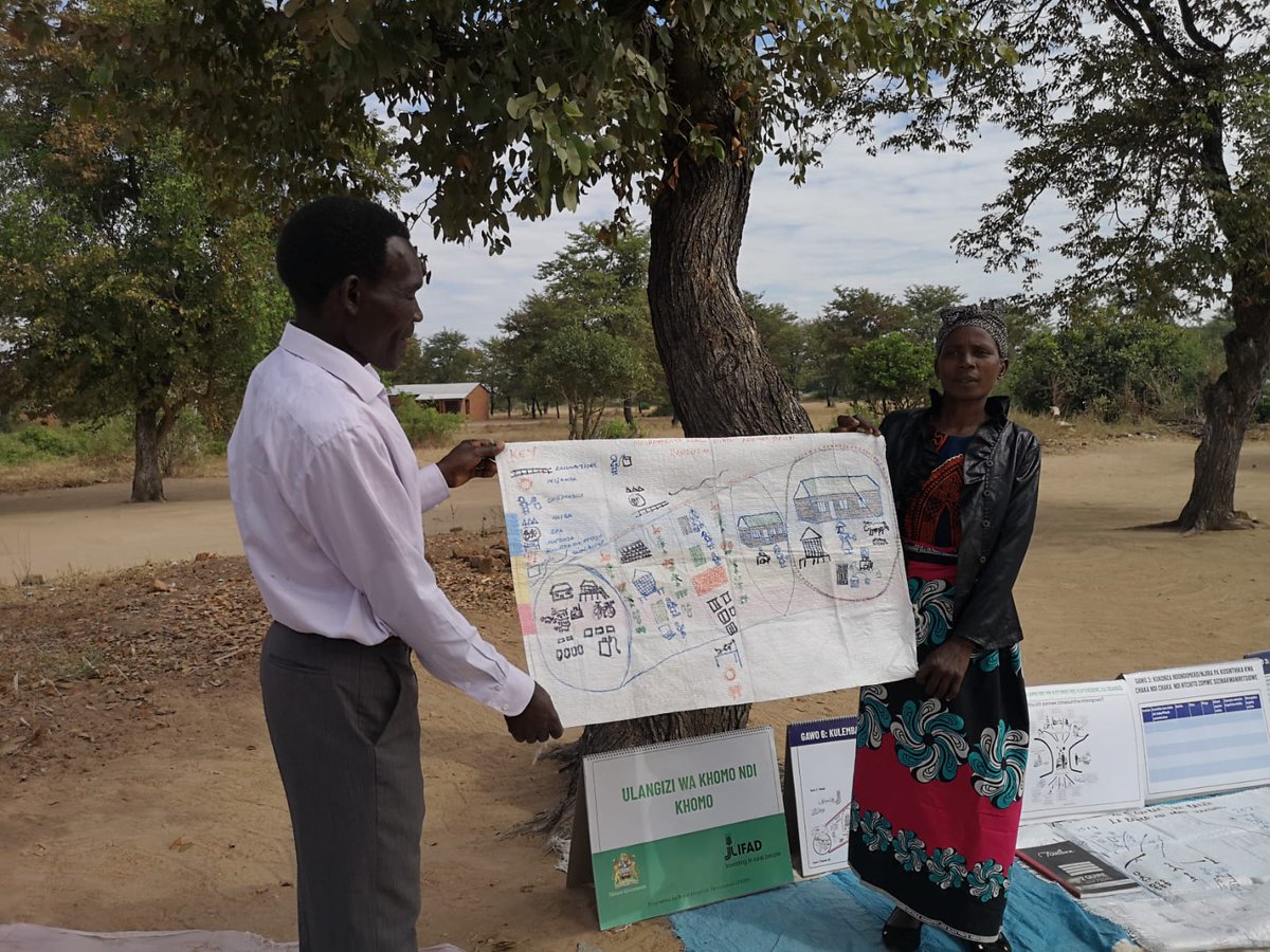 Ssperandini's tweet photo. Through the #HouseholdApproach @IFAD works with husbands, wives and their children to trigger dialogue, define common visions, build trust and change lives for a better future. Well done @DAESmw! @PROCASUR #JPGTA @EUinMalawi https://t.co/lE1SjLU282