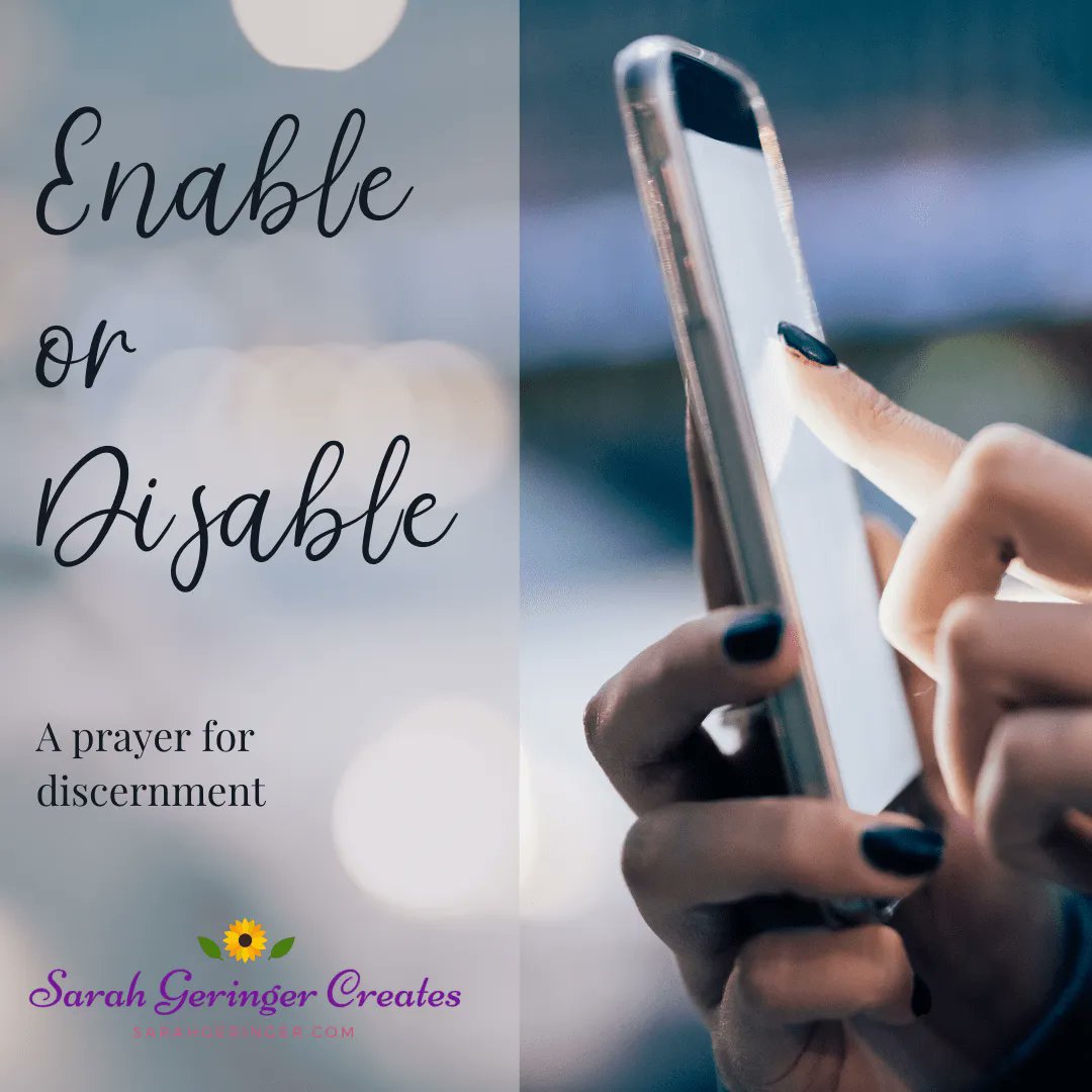 SarahLynneCR's tweet photo. A prayer for discernment between the good and the best - Enable or Disable >> https://t.co/UhczLWvzte #prayer #enable #fmf #write28days https://t.co/AJp9TQcglw