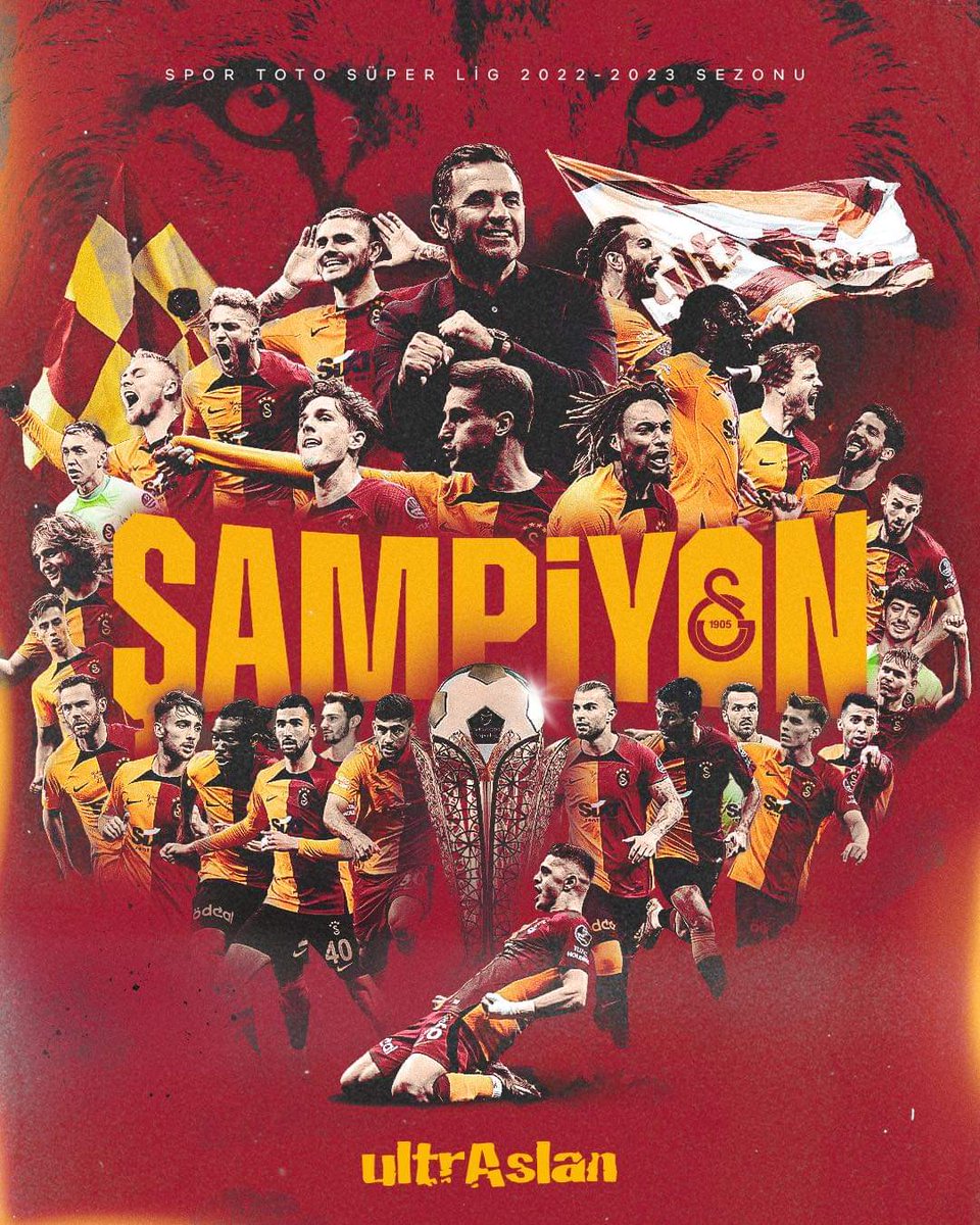 Spor Toto Süper Lig 2022-2023 Sezonu Şampiyonu olan <a href="/GalatasaraySK/">Galatasaray SK</a>’ı, taraftarını ve tüm Galatasaray camiasını yürekten tebrik ediyoruz.