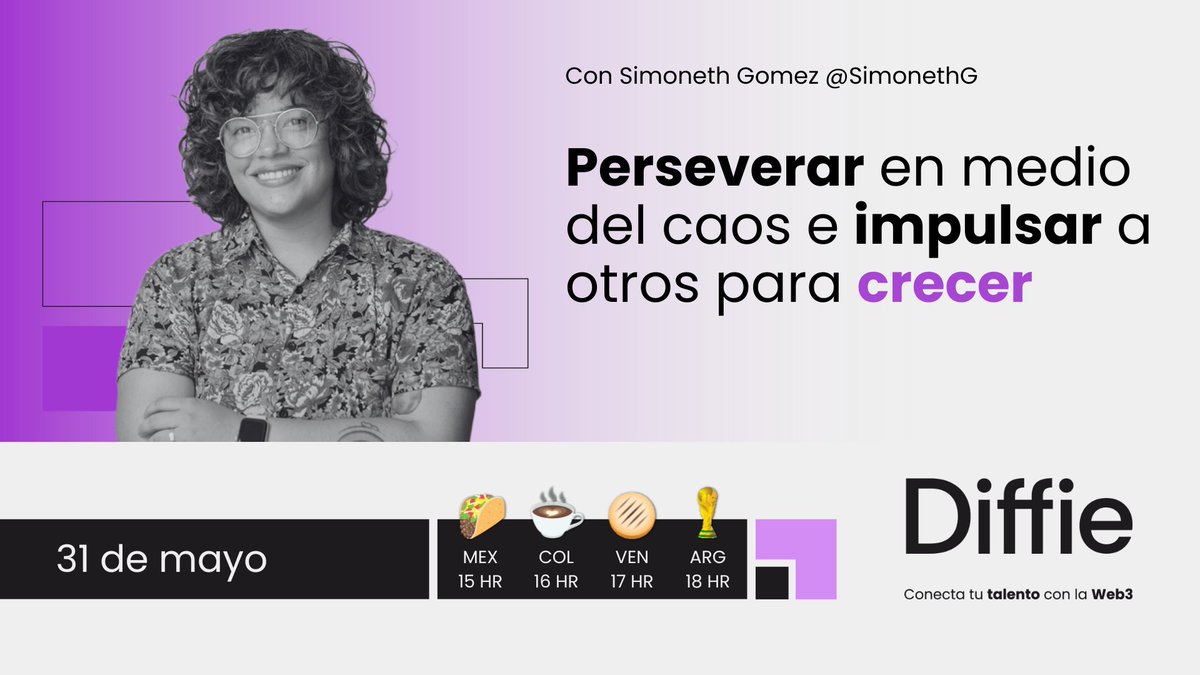 diffieteam's tweet image. Este miércoles nos acompañará @SimonethG, QA Engineer y co-founder de @academia_qa
Simoneth lidera una de las comunidades más grandes de QA en LATAM y nos contará sobre su recorrido en la industria.
Únete a la transmisión 🎉👇🏻