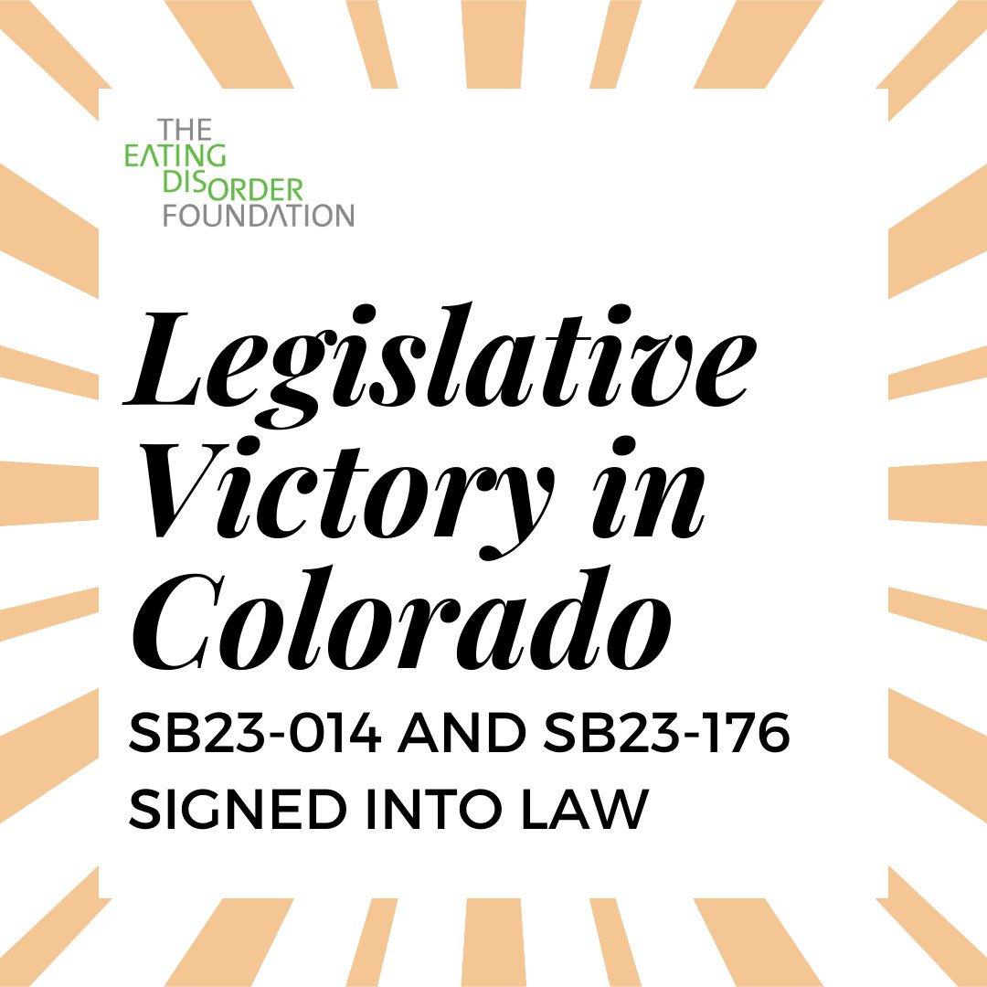 EDFColorado's tweet photo. We were very pleased to attend today's signing ceremony in which Lieutenant Governor Primavera signed SB23-014 and SB23-176, making them law in Colorado. 

We thank members of the community for sharing their stories. Greater attention to eating disorders saves lives. https://t.co/oImFIUqXmk