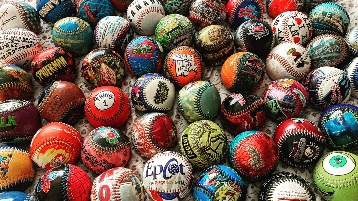 Clivechal's tweet image. What a load of balls………..  #baseballcollection