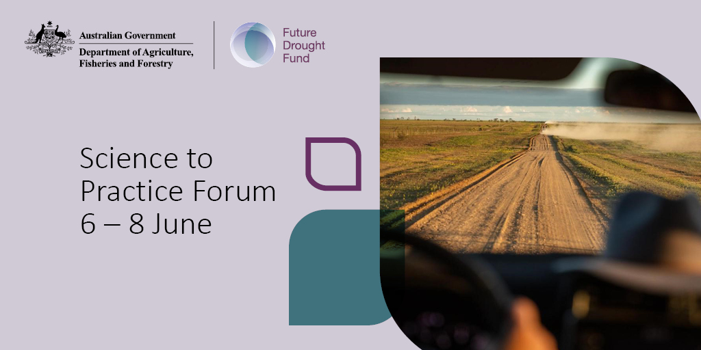 Register now to join Pip Courtney at the #FutureDroughtFund Science to Practice Forum. It’s a chance to connect with like-minded people who are dedicated to improving Australia’s #droughtresilience. It’s on 6 - 8 June, don’t miss out!  @DAFFgov #ausgov eventbrite.com/e/2023-science…