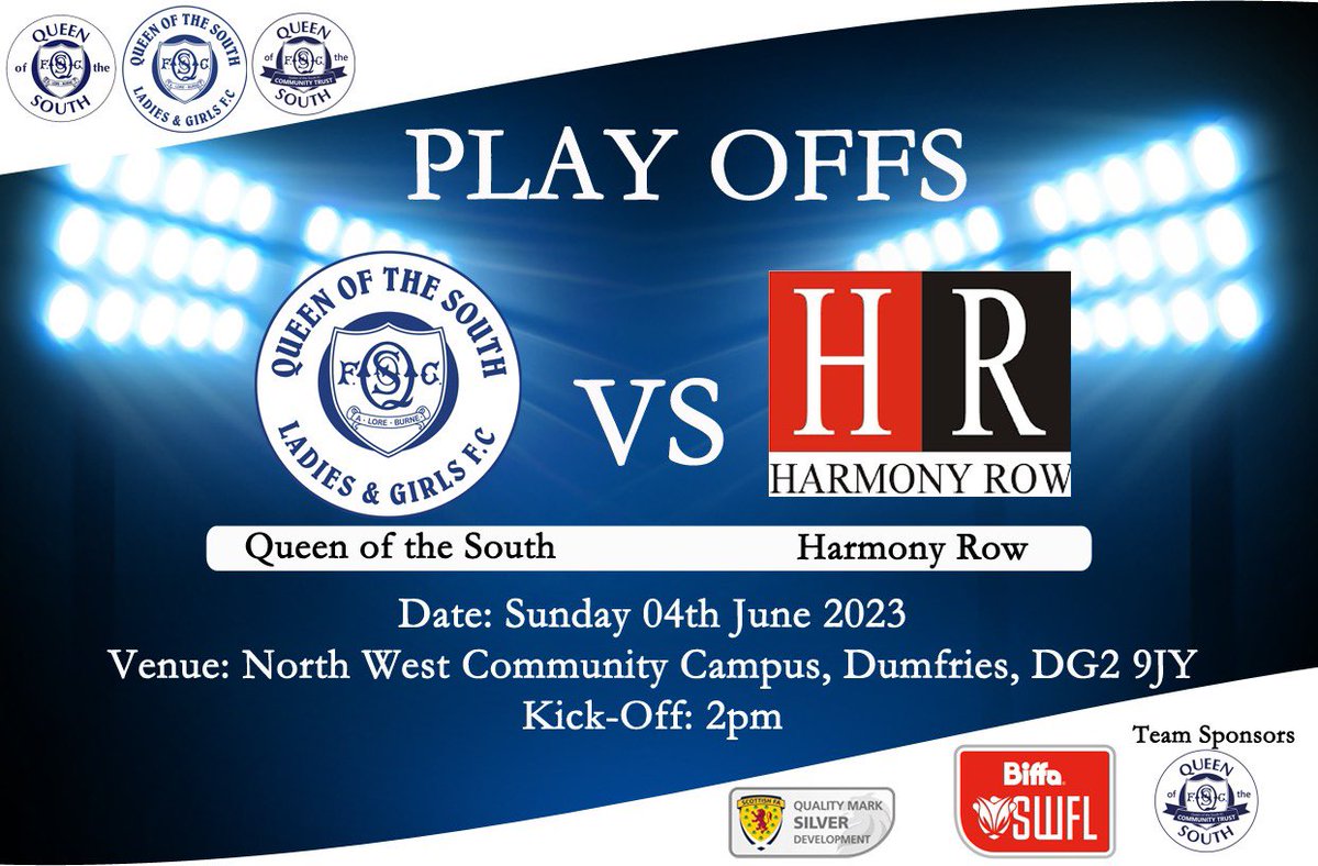 A huge weekend in store for QoS Ladies. Come and support us at the Northwest Community Campus, Dumfries or follow us on the Usqor app on your phone to get live scores. FREE ADMISSION ⚽️🔵⚽️🔵