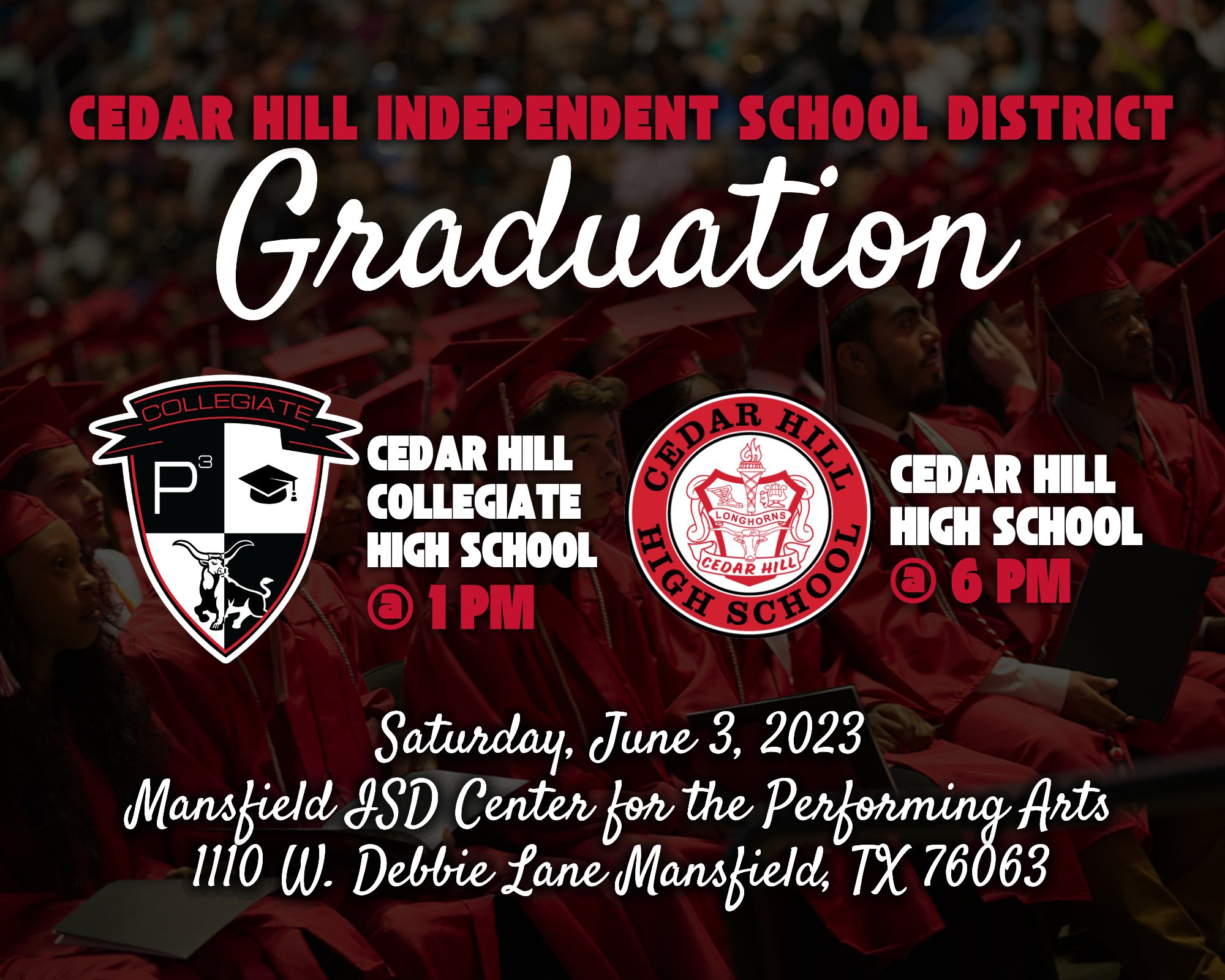 Cedar Hill ISD on Twitter "We are four days away from Graduation! In