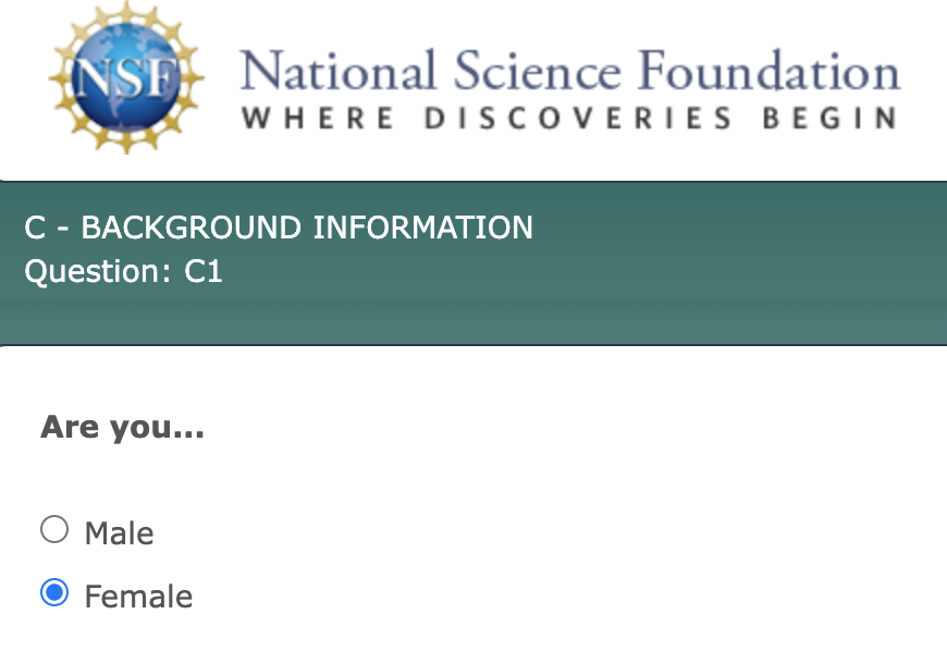 SoLilyquizing's tweet photo. Filling out the Survey of Earned Doctorates and... @NSF, it's past time to get with the times and think beyond the binary. https://t.co/yA3JqSmbdR